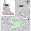 Map showing the location of the Michelle project in northern Yukon.