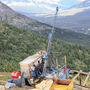 Drill tests for high-grade gold on a hillside at 3 Aces in Canada’s Yukon.