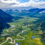 Incredible scenic picture of Macmillan Pass in Yukon, Canada.