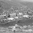 A vintage photograph of the now ghost town Grand Forks in Yukon, Canada.
