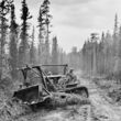 Army Corps. constructing Alaskan Highway in 1942.