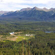 Distant view of the past producing Taurus gold mine on the Cassiar property.