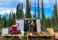 Osisko crew working on drill pad at Pine Point project.
