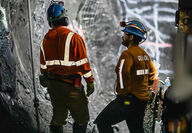 Underground miners at Hecla’s Greens Creek operation near Juneau, Alaska.