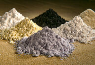 Piles of rare earths used in electric vehicles and other high-tech products.