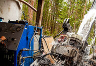 A drill tests the Bokan Mountain critical minerals mine project in Alaska.