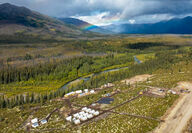 Snowline Gold's camp located at the Rogue property in Yukon, Canada.