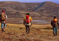 Alaska workers hike across Pebble copper gold mine project Bristol Bay