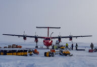 Plane delivering supplies LDG diamond project Northwest Territories