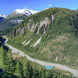 A beautiful landscape view of the Canada-Alaska border.