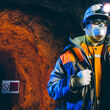 Underground American miner covid 19 mask great economic revival mining