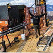 A drill rig tests the high-grade RPM North gold deposit in the Alaska Range.