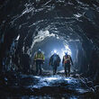 Geologists underground at the Premier gold project in British Columbia.