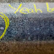 Copper in drill core is circled and exclaimed with “Yeah baby!” in yellow.