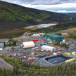 An aerial view of the Keno Hill Silver District mill in Yukon, Canada.