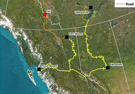 Map showing the location of the Cali lithium project in NWT.