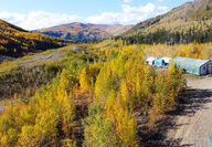 White Gold’s campsite in the White Gold District of Yukon, Canada.