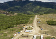 Past producing gold mine near Dawson City, Klondike Yukon
