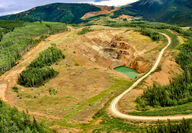 Brewery Creek gold mine map near Dawson City Klondike Yukon Viceroy