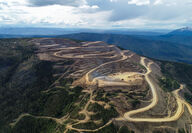 The mountain that makes up Eagle gold mine's open pit.
