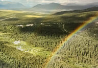 A rainbow near the Bornite camp in Alaska’s Ambler Mining District.