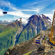 A drill rig on a mountainside at the Palmer mine project in Alaska.
