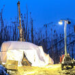 Winter gold exploration drilling Aurora target West Pogo 64North project Alaska