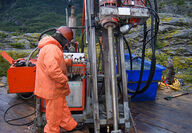Drilling at Grande Portage's Herbert Gold project in Southeast Alaska.