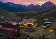 A dusk shot of Fireweed Metals' Gayna River project in NWT, Canada.