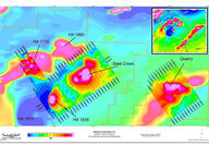 Shorty Creek magnetic geophysics map porphyry copper gold moly tungsten