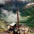 Mountainside drilling at the Palmer mineral exploration project in Alaska.