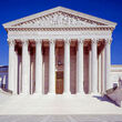 The front of the Supreme Court building in Washington D.C.