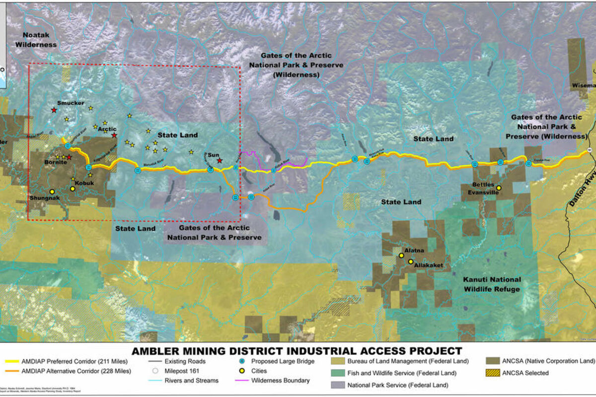 Map%20of%20the%20preferred%20route%20for%20the%20proposed%20Ambler%20Road%20in%20Alaska%2E