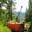 A drill tests for gold and silver at Ascot Resources’ Premier Mine, BC.