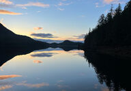 Scenic picture of tidewater at Blackwolf's Niblack property in Southeast Alaska.