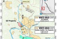 White Gold VG deposit Yukon Canada QV Comstock Metals visible gold map