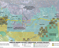 Map of the proposed Ambler Access Project in Northwest Alaska.