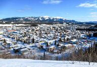 A photo overlooking the capital city of Yukon, Whitehorse.