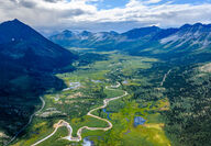 Incredible scenic picture of Macmillan Pass in Yukon, Canada.