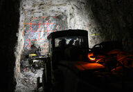 A drill works underground at Northern Star’s Pogo mine in Alaska.