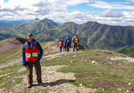ATAC Resources CEO Graham Downs at Rackla gold property, Yukon.