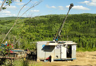 A drill tests for gold at the Golden Summit project north of Fairbanks, Alaska.