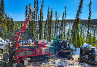 Drill crews begin the first hole at Felix Gold Treasure Creek property in AK.