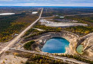 An aerial view of the main Pine Point camp by Osisko Metals.