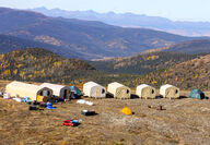 Michigan zone tent camp Tibbs gold project Goodpaster Mining District Alaska