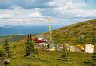 A drill tests for high-grade gold on summer day in Interior Alaska.