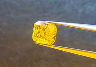 A beautifully cut 0.31 carat fancy yellow diamond from Naujaat project, Nunavut.