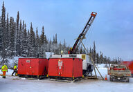 Gold exploration drill near the capital of Northwest Territories, NWT