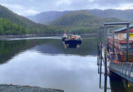 A barge delivers mining equipment to the Niblack project in Southeast Alaska.