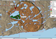 Map of the North T and Tardiff rare earth deposits in Northwest Territories.